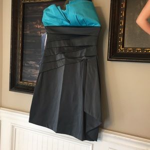 Formal dress gray/turquoise